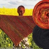 Autorka: Włóczkowy chill; Wzór: DOTTY od Tangled by K; Druty 6 mm; Wymiary chusty: 165 x 80 cm