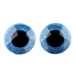 Oczy brokatowe do maskotek / 40 mm / niebieskie  / 1 para / 800919