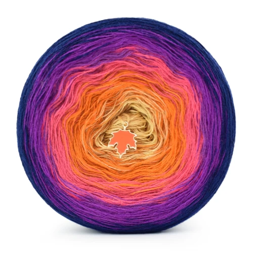 KOKONEK Merino 779 - Granat/ciemny cyklamen/bajeczny róż/pomarańcz/ptysiowy