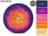 KOKONEK Merino 779 - Granat/ciemny cyklamen/bajeczny róż/pomarańcz/ptysiowy
