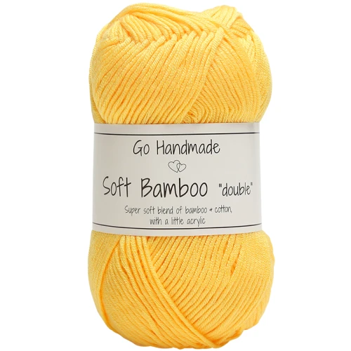 Włóczka Go Handmade Soft Bamboo "double"  / 17773 żółty