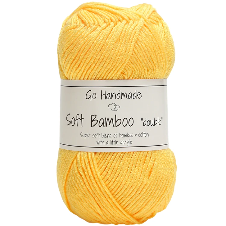 Włóczka Go Handmade Soft Bamboo "double"  / 17773 żółty