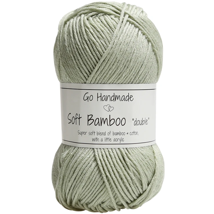 Włóczka Go Handmade Soft Bamboo "double" / 17767 wiosenna zieleń