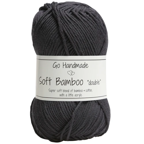 Włóczka Go Handmade Soft Bamboo "double" / 17772 grafit