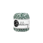 Sznurek skręcany 3-żyłowy bawełniany Bobbiny 3ply Macrame Rope / Świąteczne srebro / Holiday Silver / 1.5mm / 35m