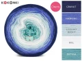 KOKONEK Merino 781 - Granat/niebieski/lodowy błękit/biel/patyna