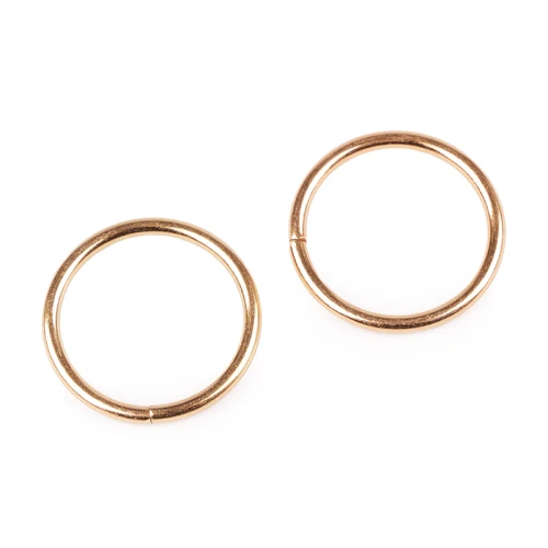 Kółko metalowe 30/36 mm / różowe złoto / 10 szt.