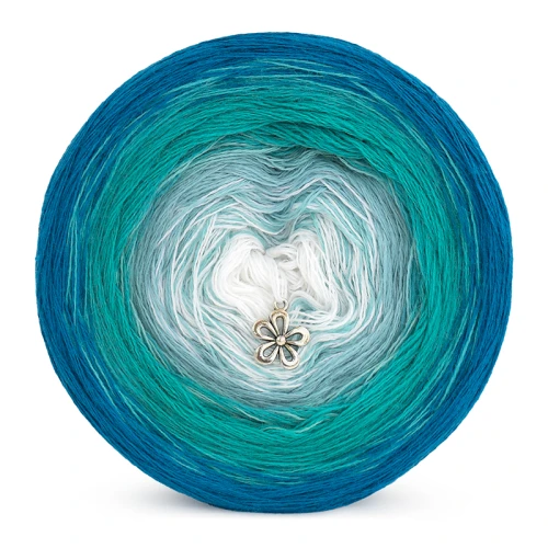 KOKONEK Merino 782 - Petrol/szmaragd/patyna/biel