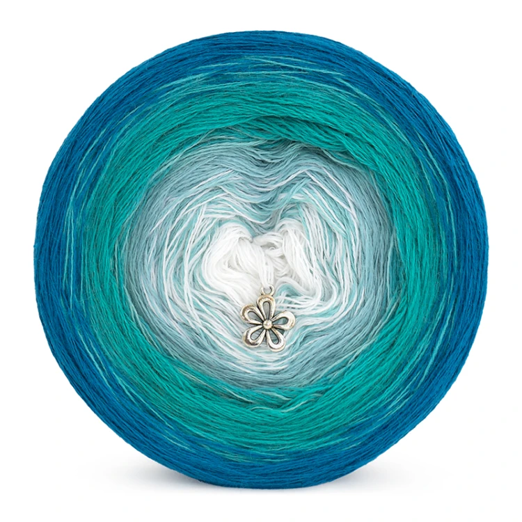 KOKONEK Merino 782 - Petrol/szmaragd/patyna/biel