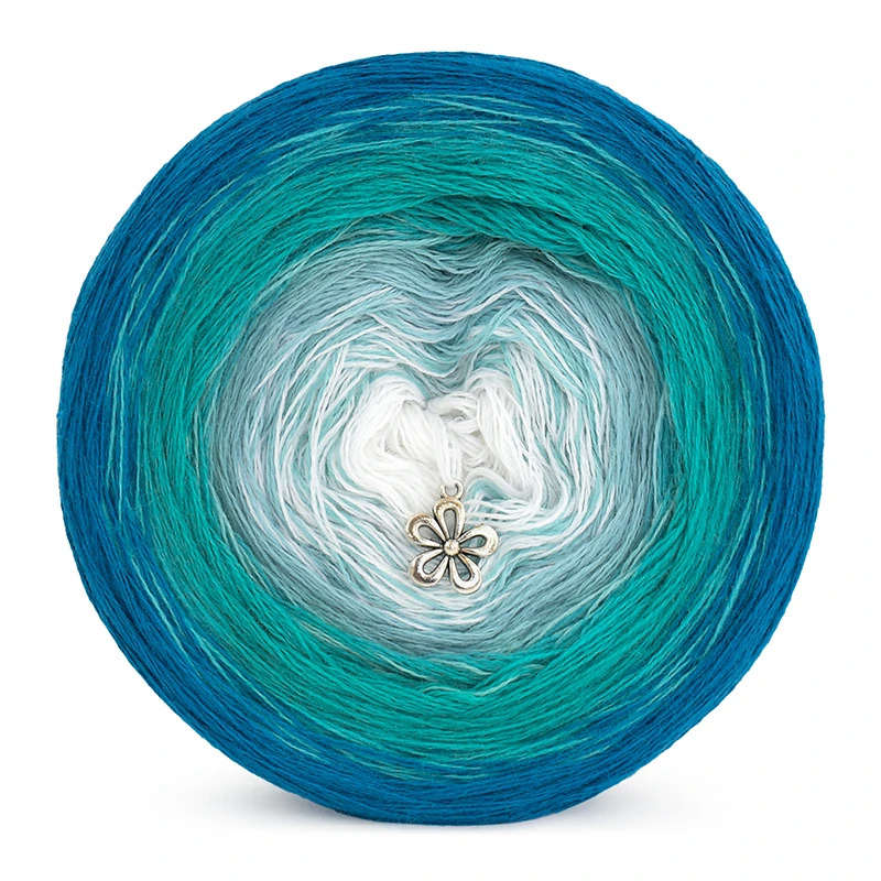 KOKONEK Merino 782 - Petrol/szmaragd/patyna/biel