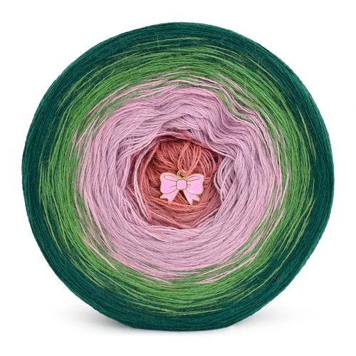 KOKONEK Merino 784 - Ciemna zieleń/zieleń/brudny róż/malwa