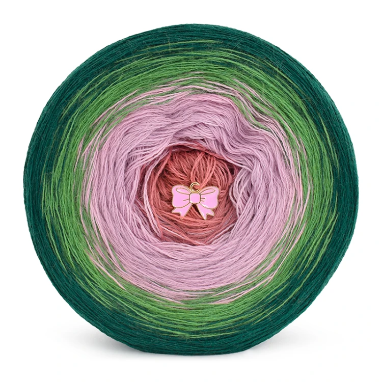 KOKONEK Merino 784 - Ciemna zieleń/zieleń/brudny róż/malwa