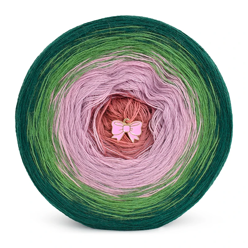 KOKONEK Merino 784 - Ciemna zieleń/zieleń/brudny róż/malwa