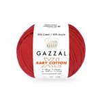 Włóczka Gazzal Baby Cotton XL 3443 / czerwień