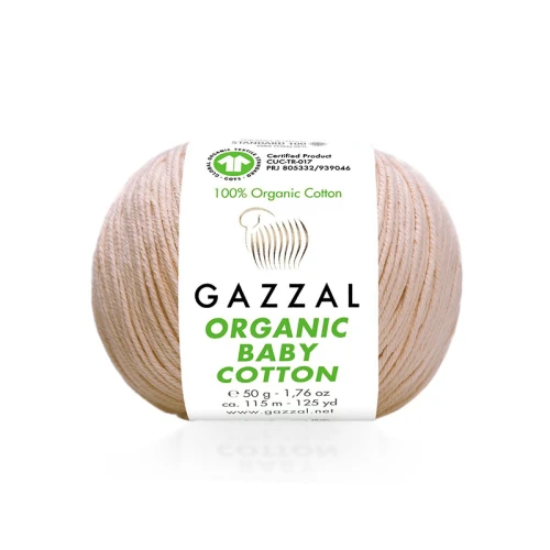 Włóczka Gazzal Organic Baby Cotton 442 / ciepły beż