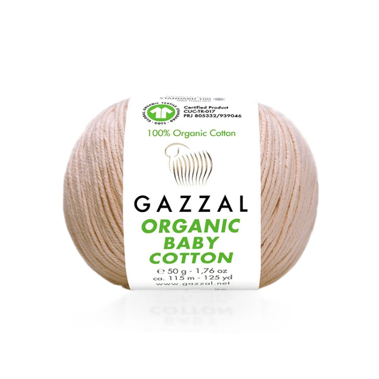 Włóczka Gazzal Organic Baby Cotton 442 / ciepły beż