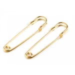 Zapięcie do szala - agrafka /  13x65 mm / złota / 2 szt / 160829