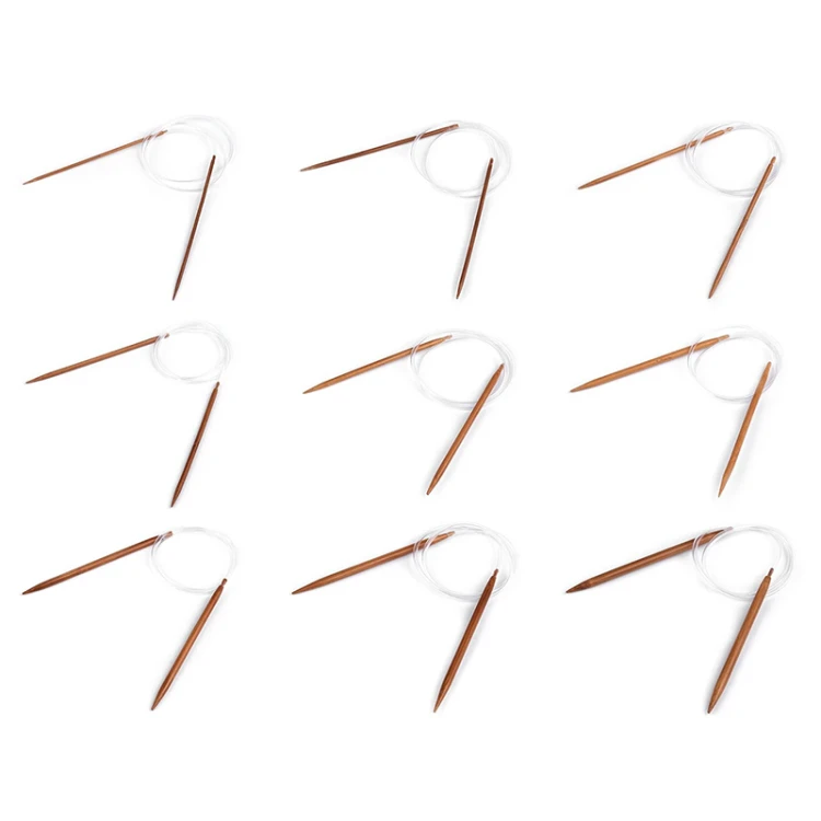 Druty bambusowe z żyłką 80 cm