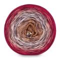 KOKONEK_Rare Merino R118 Rubin/zgaszona morela/lniany/karmel melanż + 1 nitka wino melanż, 3 nitki, 1200m, 210g - GOTOWY