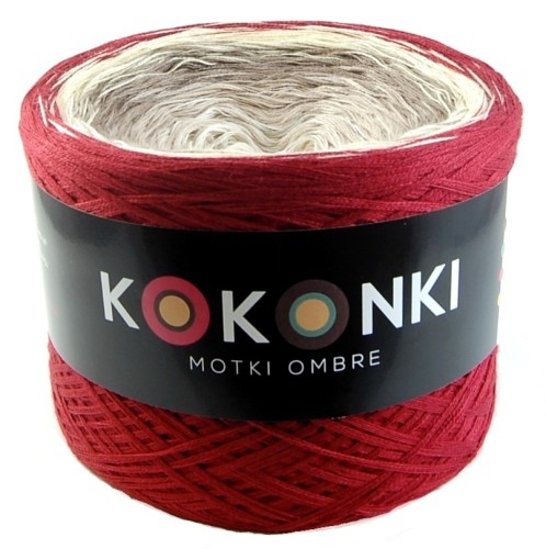 KOKONKI Motek Burgund/wanilia/ciemny beż/beż/krem