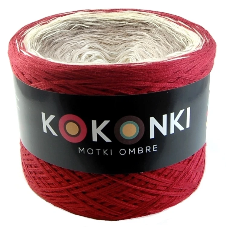 KOKONKI Motek Burgund/wanilia/ciemny beż/beż/krem