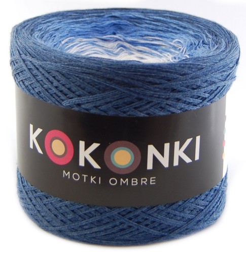 KOKONEK A441 Indygo melanż/jeans melanż/biel