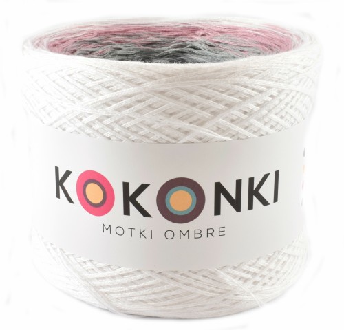 KOKONEK A017 Biel/brudny róż/szary/średni szary