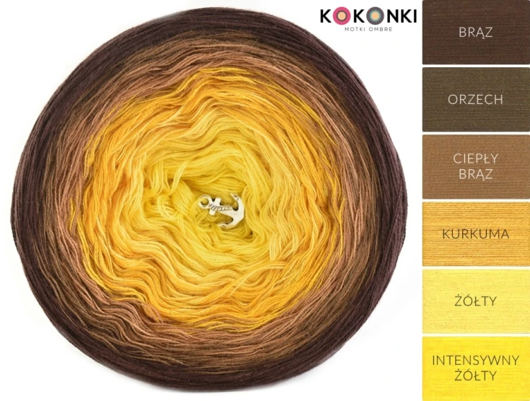 KOKONEK Classic A078 Brąz/orzech/ciepły brąz/kurkuma/żółty/intensywny żółty
